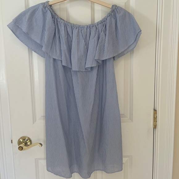 Zara Dresses & Skirts - Zara Striped Off the Shoulder Dress, Small